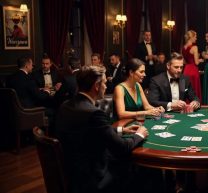Stół pokerowy podczas wieczoru Poker Night organizowanego przez CSODA PLAY
